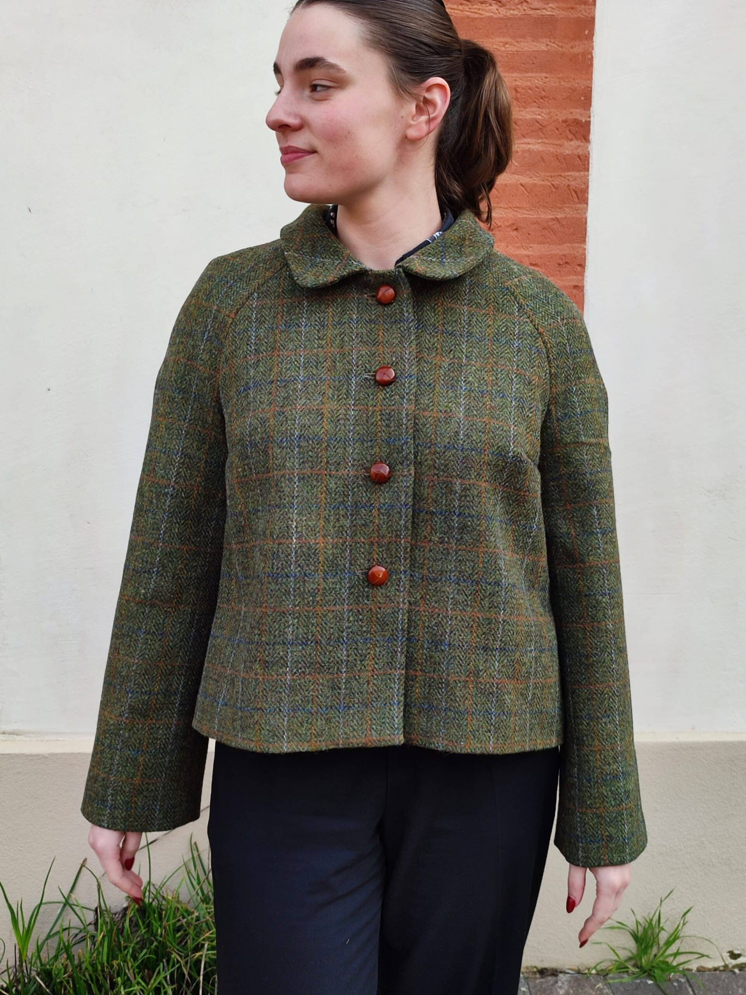 Veste en laine Harris Tweed