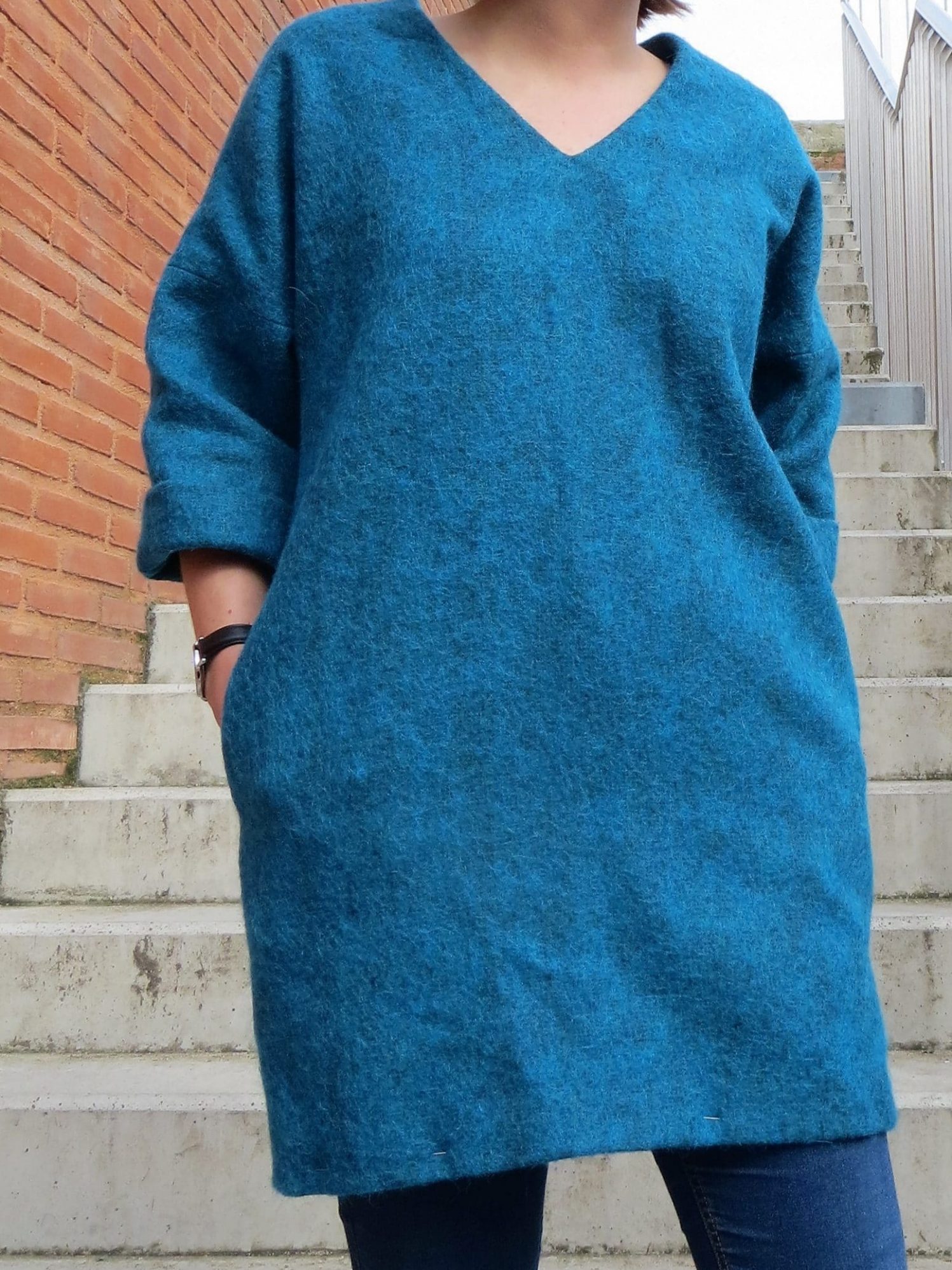 Une robe d'hiver avec poches